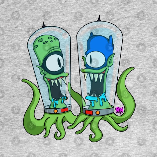 Kang-man and Kodos sidekick by bren_speed